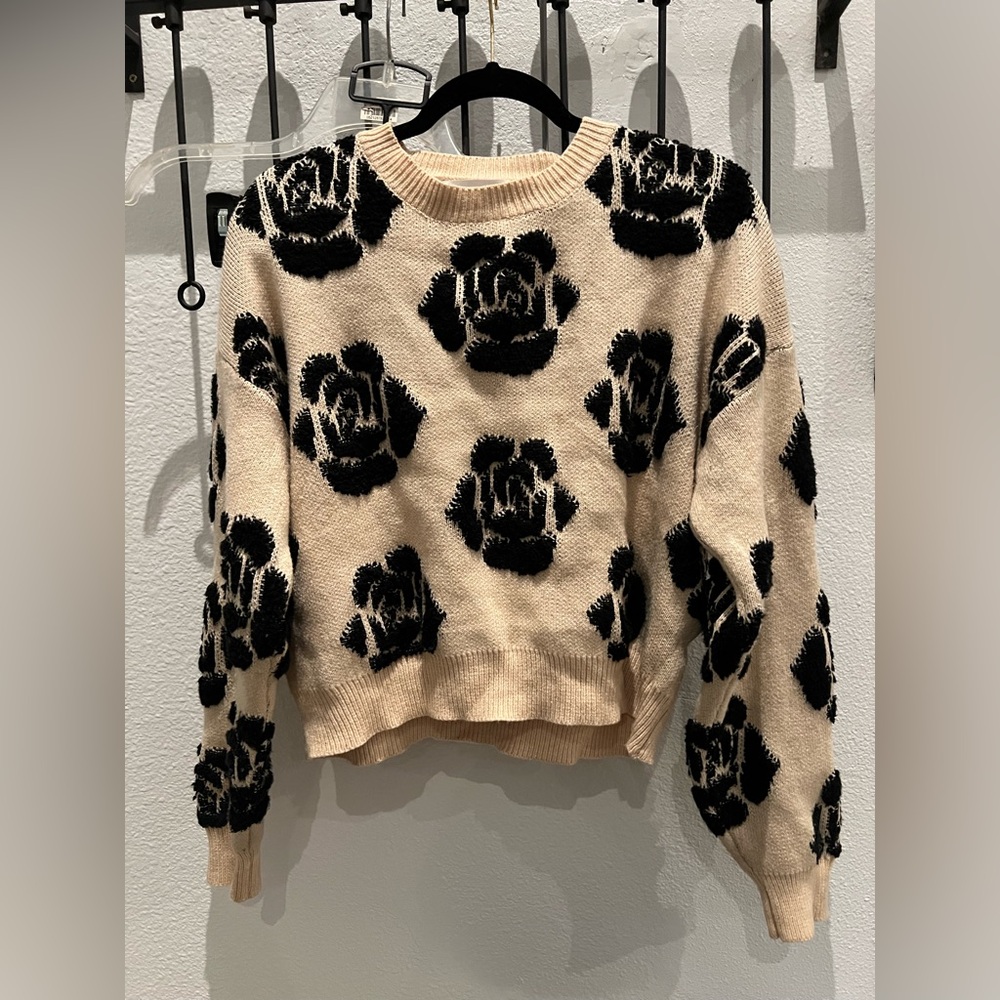 Flower print bougie sweater